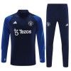 Manchester United Trainings Sweatshirt Quarter-zip 2023-24 Grijze - Kids